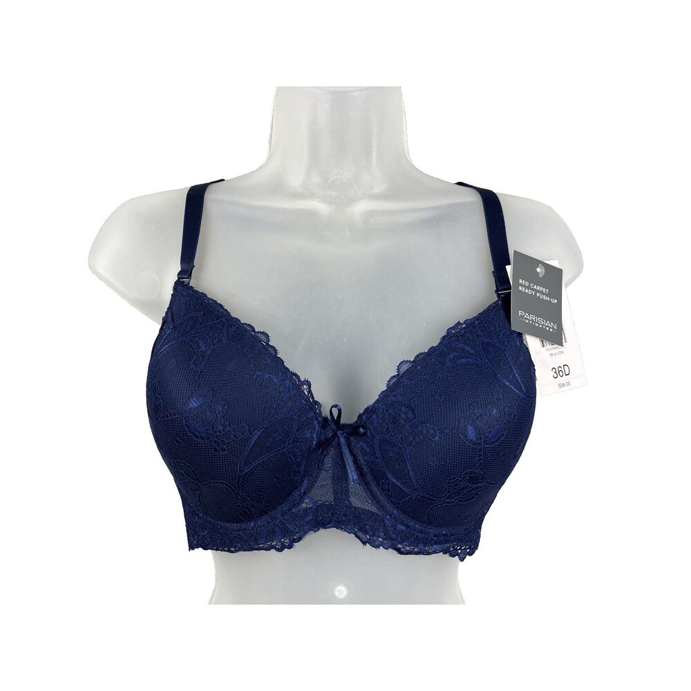 NWT Parisian Intimates by Belk Padded Push-Up Bra Women's 36D Red Carpet Ready